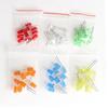 60pcs/100pcs 5MM LED Diodes Kit Pack DIY Electronics Red Orange Yellow Green Blue White 5mm LED Light Assortment Kit