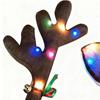 Weihnachts-Rentiergeweih für Auto Niedliches Kostüm mit LED-Lichtern Rentier-Autokit für Urlaubs-Van-Party Saisonale Feier