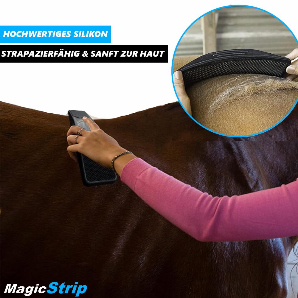 MagicStrip Pferdebürste Kardätsche Pferdekardätsche Pferdestriegel Putzbürste