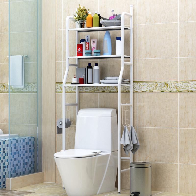 Floor-Standing Bathroom Storage Rack: No-Drill Washbasin, Toilet & Washing Machine Organizer.