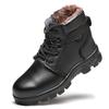 AnZunEn Men's Winter High-Top Safety Boots with Velvet Lining