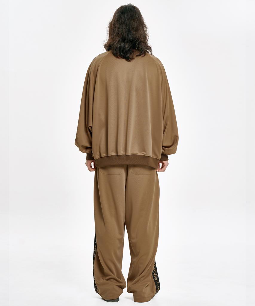 AJOBYAJO One Tuck Track Pants [Mocha]