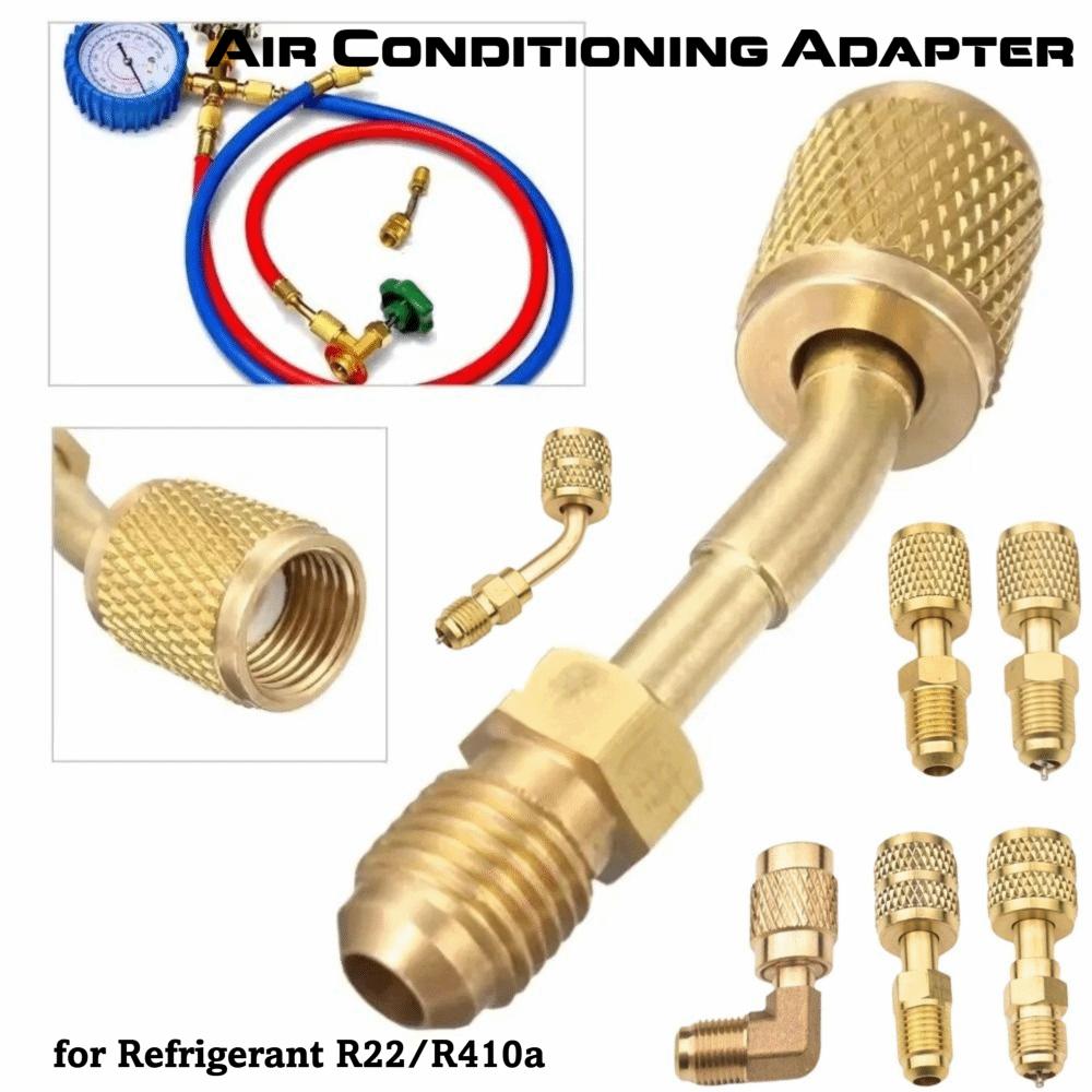 Flare Fitting Refrigerant Charging Adapter Service Port Adapter for Refrigerant R22/R410A