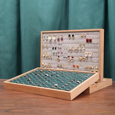 Bamboo, Wood Flannel, 100 Rings, Display Plates, Earrings, Rings, Rings, Storage, Sorting Boxes, Jewelry Trays