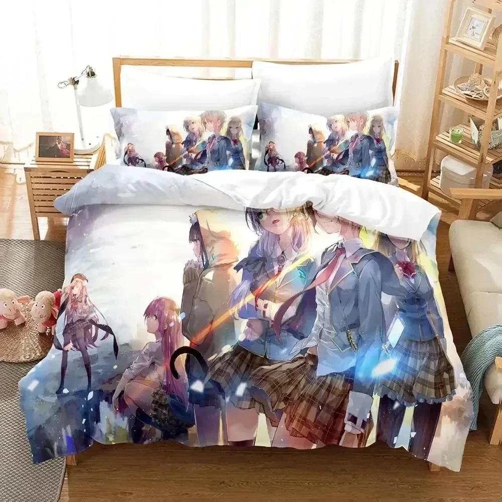Luxury New 3D Print Anime Game Heaven Burns Red Bedding Set Duvet Cover Bed Set Quilt Cover Pillowcase Queen Boys Adult Bedding