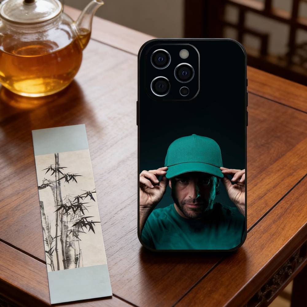 F-Fernando Alonso Phone Case For iPhone 17,16,15,14,13,12,11 Plus,Pro Max,XS,Soft Silicone Black Cover iPhone15plus