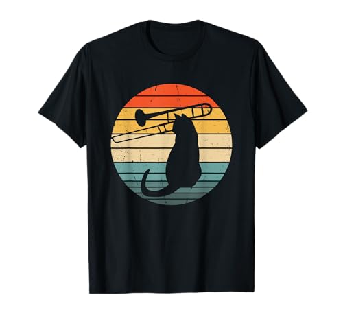 Cat Trombone Funny Trombone Player Jazz Trombone T-Shirt