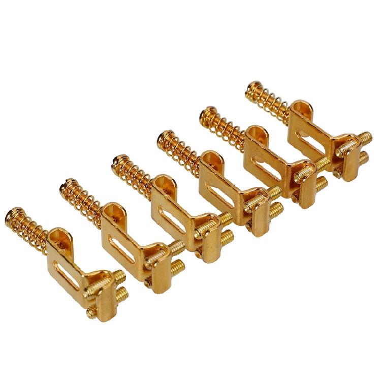 6 Stück E-Gitarrenteile Zubehör Gitarren Tremolobrücke Rollensättel Kit