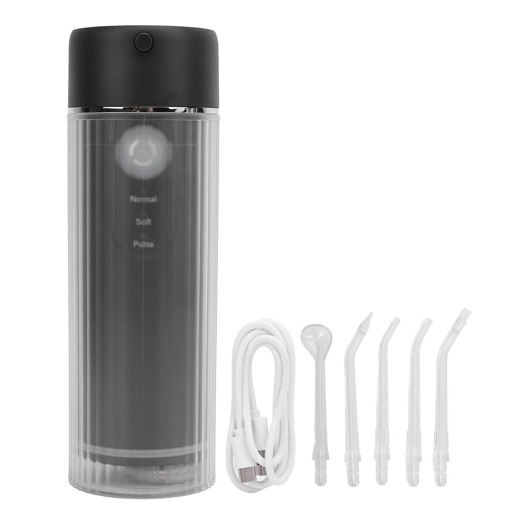 Mini Water Dental Irrigator IPX7 Water Resistant 190 ML Expandable Tank 130PSI 3 Mode Water Teeth Cl