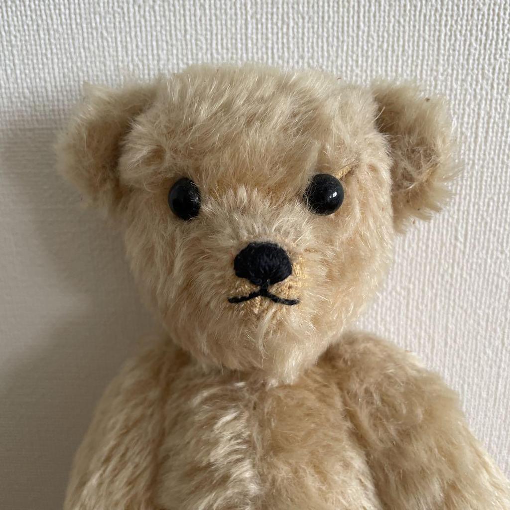 [USED] Antique Teddy Bear, Sitting Bear, Plush Toy, Beige, for Kids