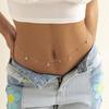 Sommer Neu Boho Minimalistisch Mehrschichtige Taillenperlen Für Frauen Pailletten Kette Geometrischer Bauchschmuck I0T4