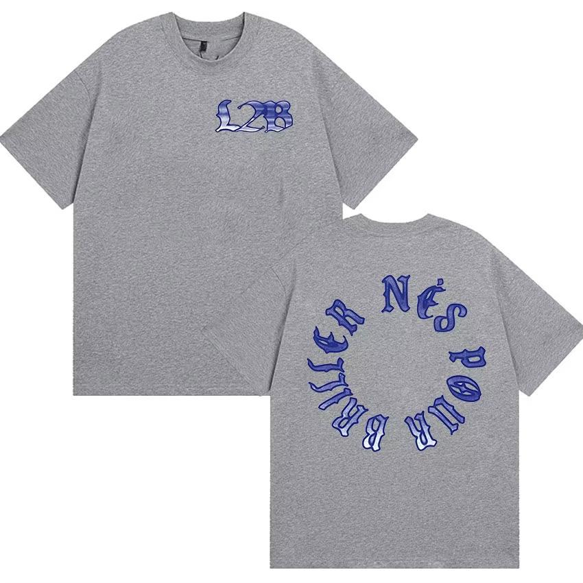 Rapper Nes Pour Briller L2B Album 2026 Print T Shirts Unisexs Pop Fashion Retro Short Sleeve Tshirt pure Cotton Tshirt Streetwear