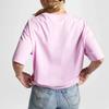 Summer Flames Drop Shoulder Sleeve T Shirt Women's Pink 10026466-A03