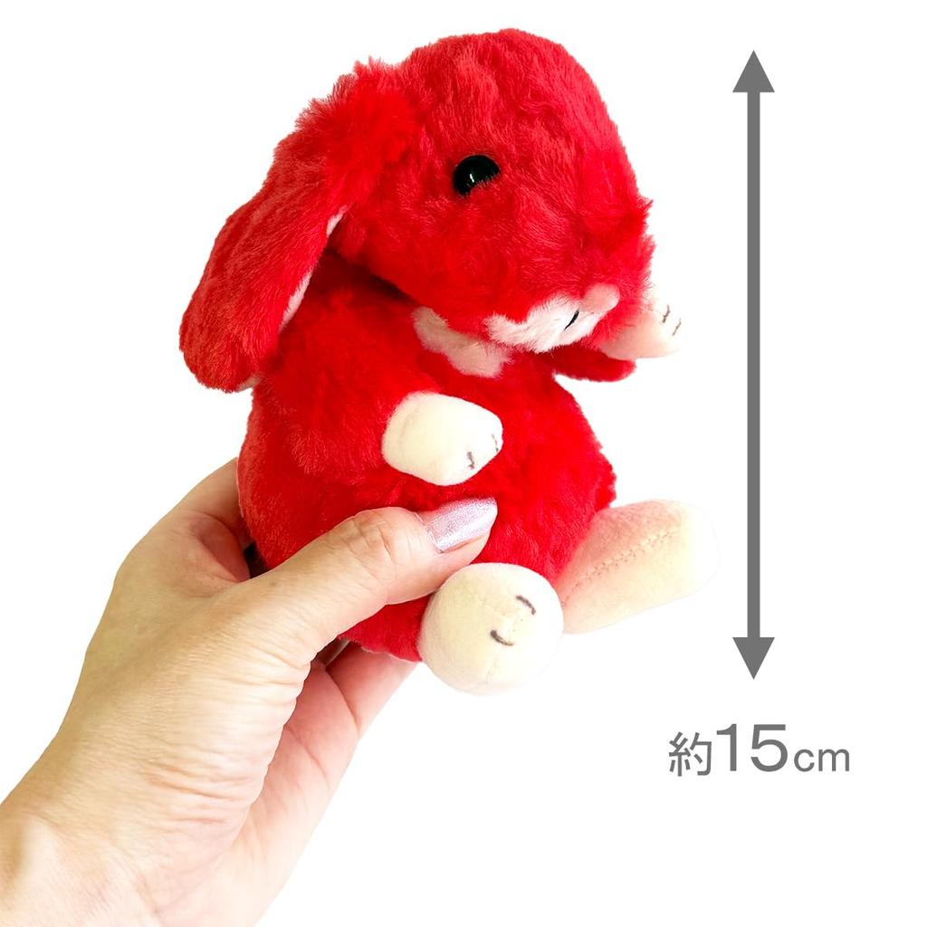 S size Made in Japan Stuffed animal Starchild Rabbit 15cm Red Soft Lop-eared