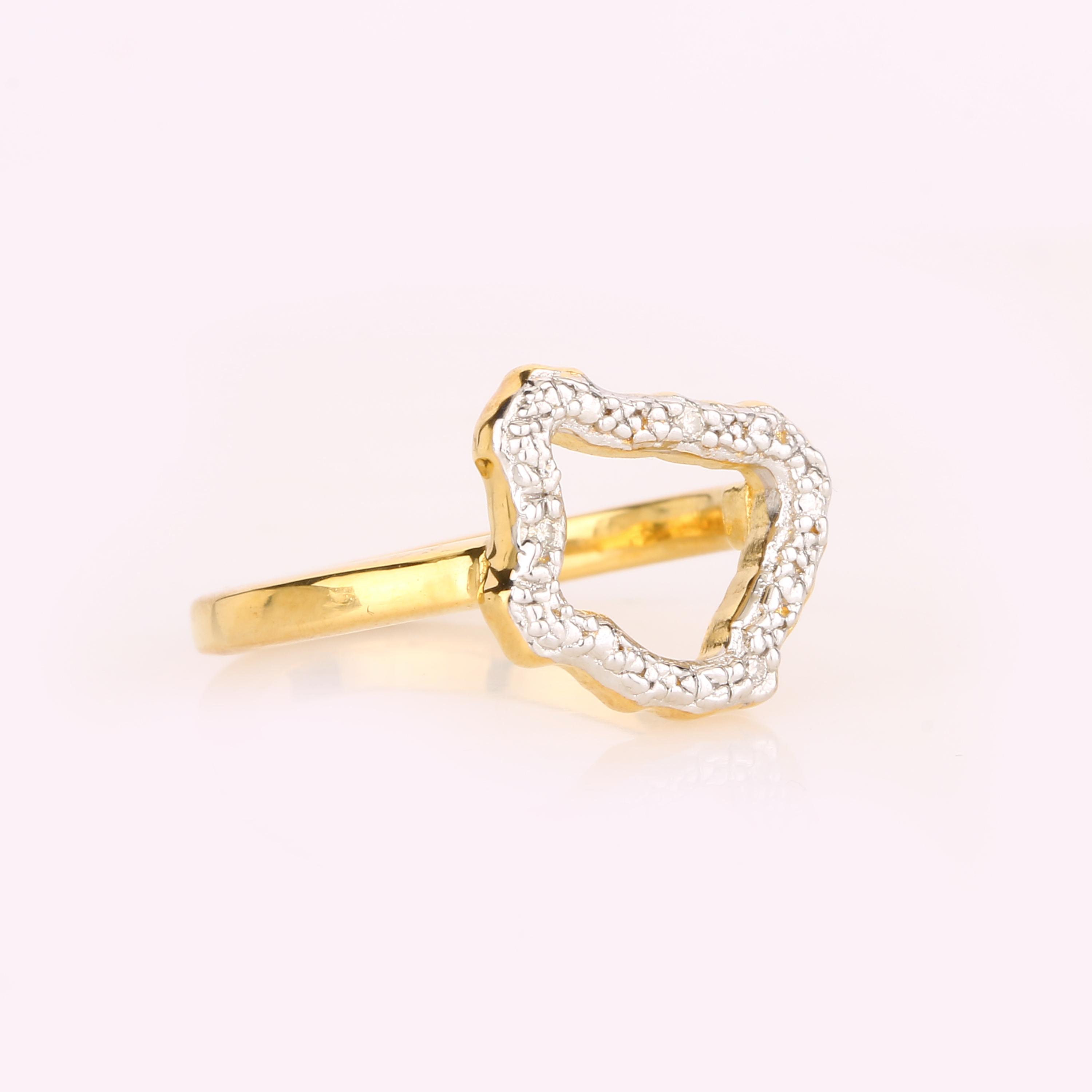 

925 Sterling Silver Ring White Diamond Round 1mm Rhodium or Yellow Gold Plated Minimalist Elegant Women Jewelry 10 золотий