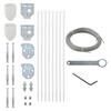 Set of Accessories for Balcony Screen - VidaXL - 29 Pcs - Suitable for Side Screens