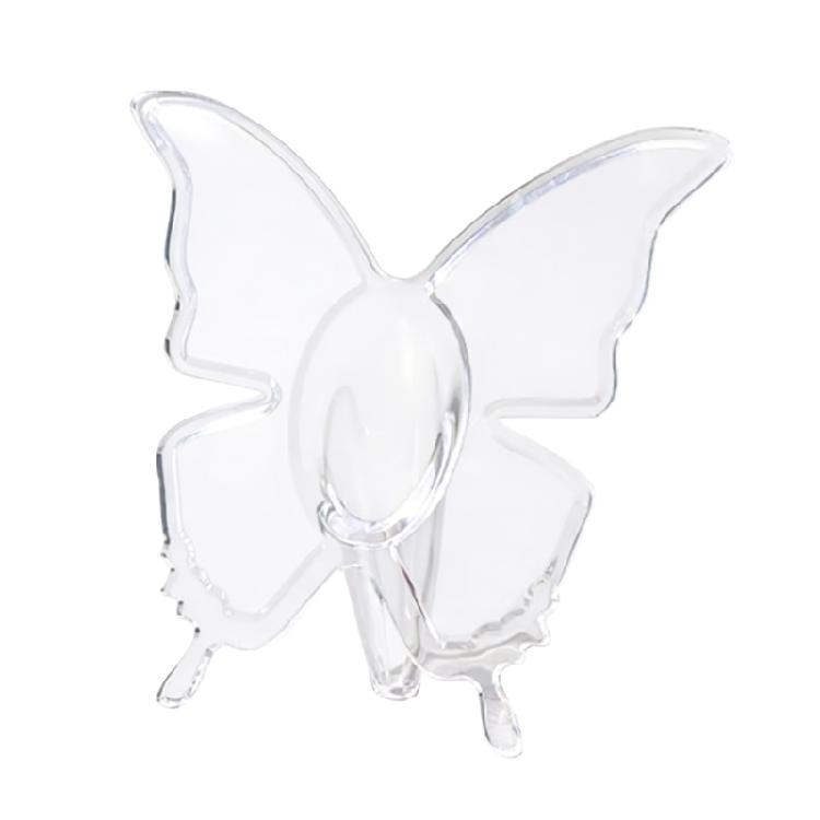 Contemporary Clear Butterfly Vases Elegant Wing Detail Artistic House Addition For Dining Table Decoration