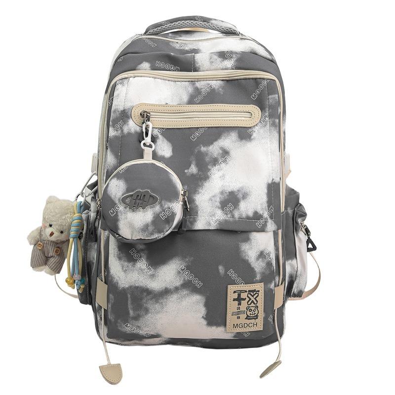 New High-value Tie-dye Contrasting Colors, Fresh and Sweet Backpack, Large-capacity Backpack for Junior High School Students