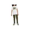 Nike Sportswear Letter Print Crew Neck Casual Short Sleeve T-Shirt Kids Tops White DR9728-100