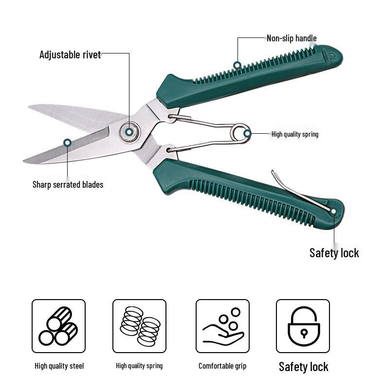 High Branch Pruning Shears and Fruit Picker Gardening Scissors