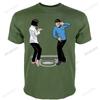 Male Black Tshirts  Cotton Print Mens Summer Oneck Tees Mens Pulp Fiction Dance Short Sleeve Tshirts Euro Size