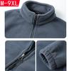 Fuzzy Sherpa Jacket for Men Casual Full Zip Stand Collar Fall Winter Warm Outwear Polar Fleece Jackets Men's Outdoor Hiking Soft Coat With Pockets