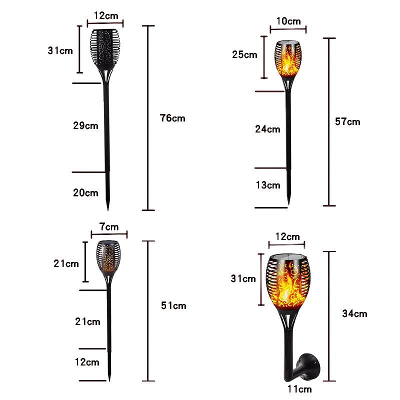 Waterproof Solar Outdoor Flame Light for Lawn, Courtyard, and Street