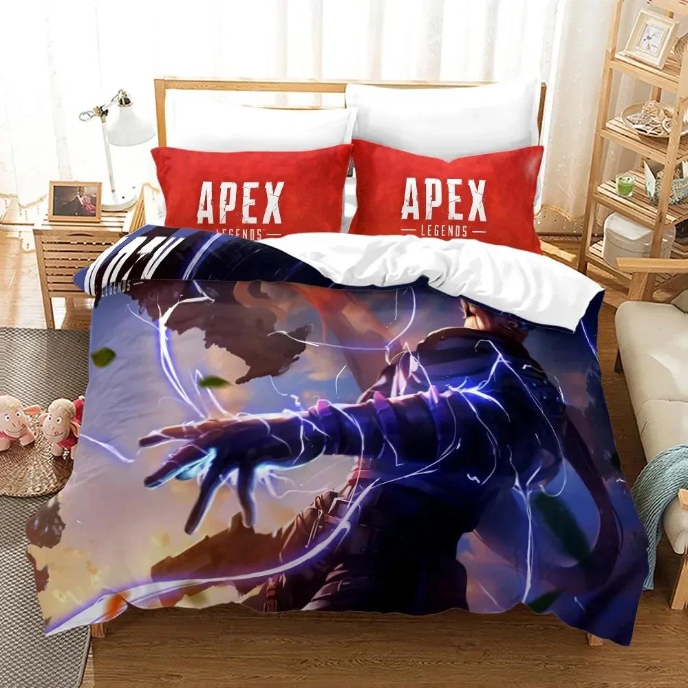 APEX Legends Bedding Set Single Twin Full Queen King Size Shooting Game Bed Set Aldult Kid Bedroom Duvetcover Sets 3D Print 012