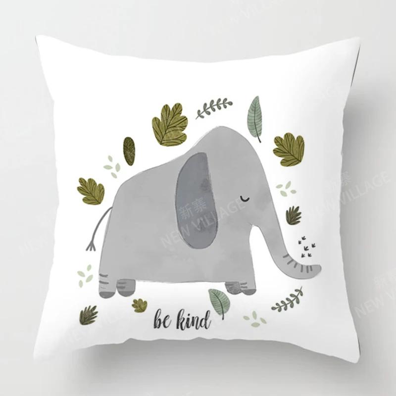 Home Decor Cute Animal Motifs: Be Yourself Pillowcase Pattern Cushion Cover Suitable for Sofa Bedroom Car Pillow Cover