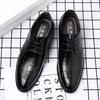 Formal Office PU Leather Black Shine Executive Shoes / Men'S Black Shoes JZ-51200