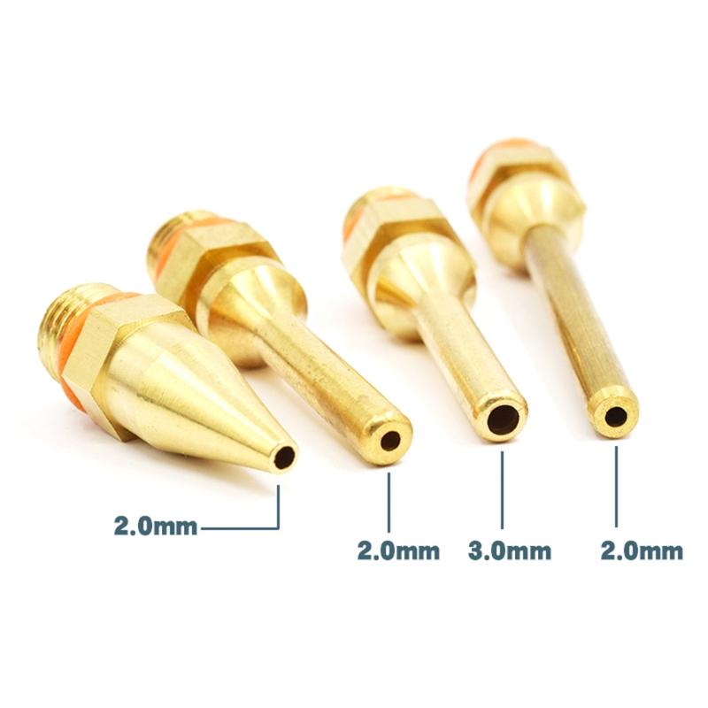 Melt Glue Gun Accessories Pure Copper Nozzle Long Short Small-bore Large Diameter 2x34mm 2x50mm Replacement Nozzle Part