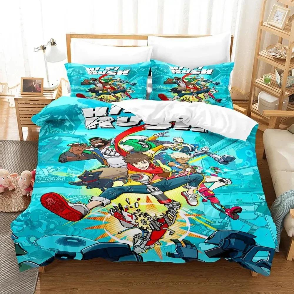 

Anime Hi-Fi Rush Bedding Set Duvet Cover Pillowcase Comforter King Queen Size Boys Adult Bedding Set 70x133cm 2pcs