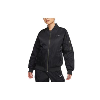 Giacca da Donna Reversibile con Zip e Maniche Lunghe con Logo Ricamato Nera DV7877-010