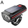 Solar Bicycle Light Bike Front Lamp with Horn USB Rechargeable Power Display Bicycle Headlamp MTB Cycling Light Flashlight