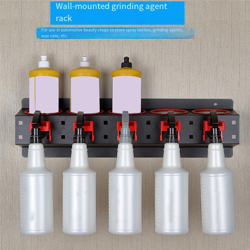B97A-Spray Bottle Storage Rack Paint Bottle Storage Rack Hanger Can Detailing Spray Can Organizer Wall Mount For Workspace