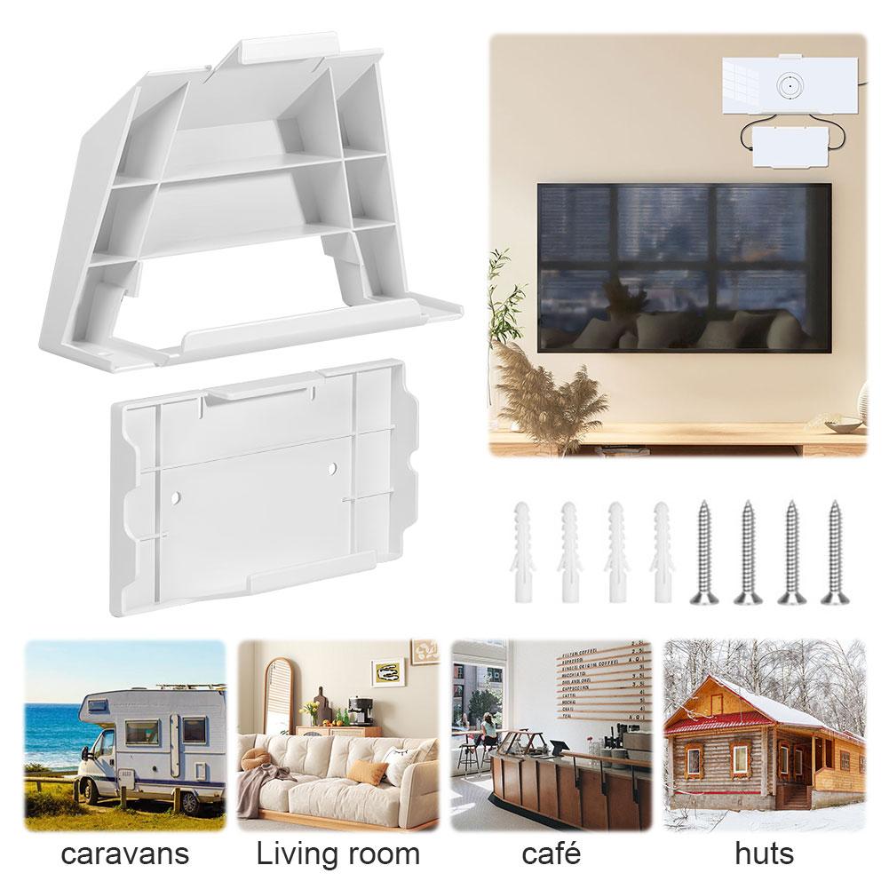 Für Starlink Gen 3 Routerhalterung 2-in-1 Metall-Wandmontage-Kit Routerhalterung Strom- und Versorgungs-Halterungen Halter für Wohnmobil Boot Homeoffice