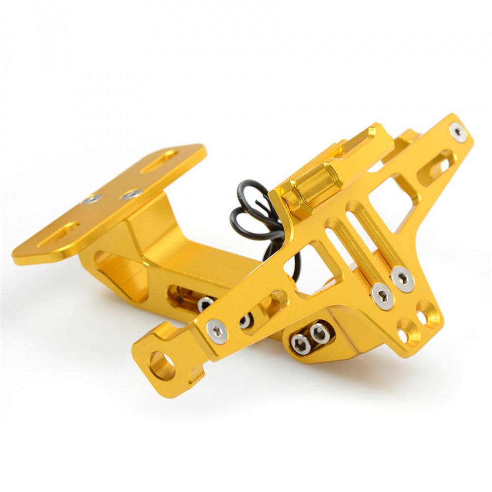 Blue Aluminium Alloy Motorbike Multiangle Adjustable License Number Plate Holder
