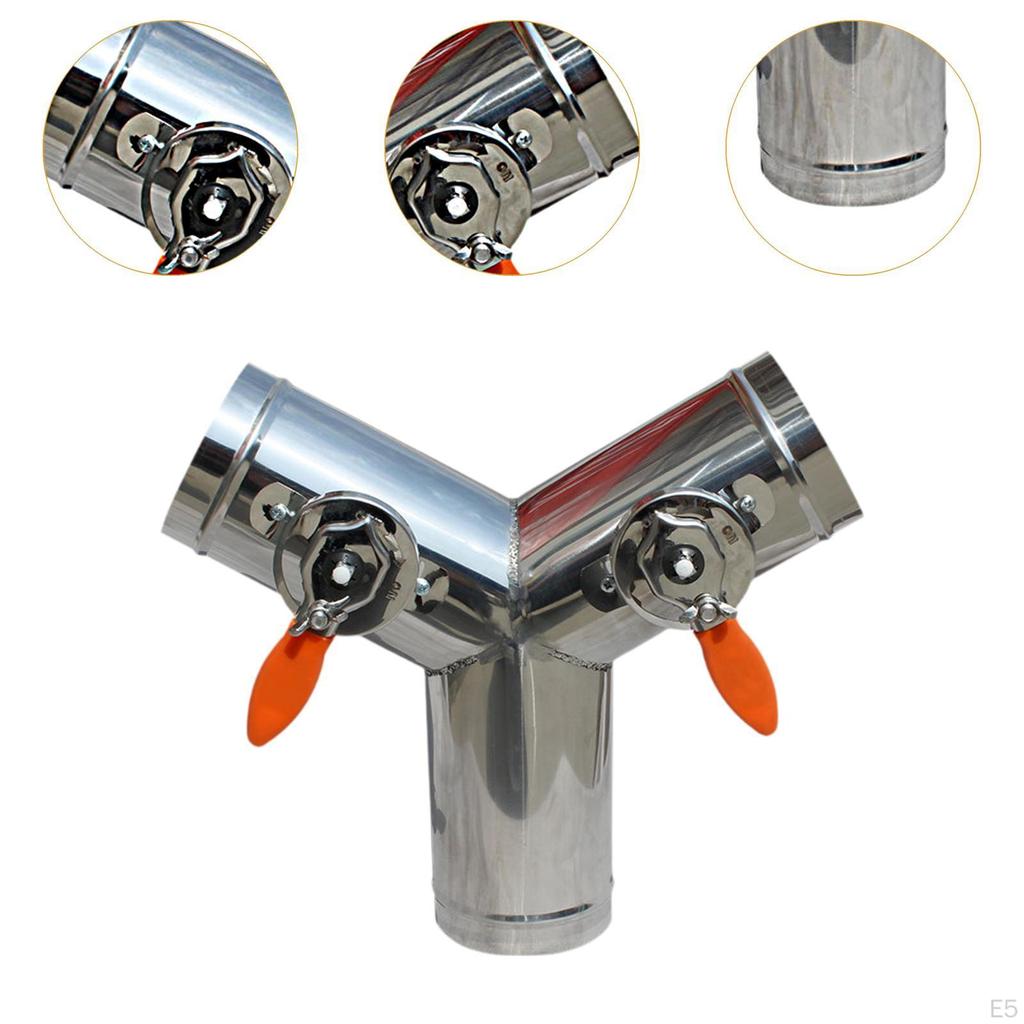 Luftregelventil 3-Wege-Kanalverbinder Regelventile Edelstahl Regelklappe für