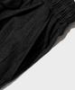 CARGOBROS Double-Pleat Linen Wide Elastic Pants (Black)