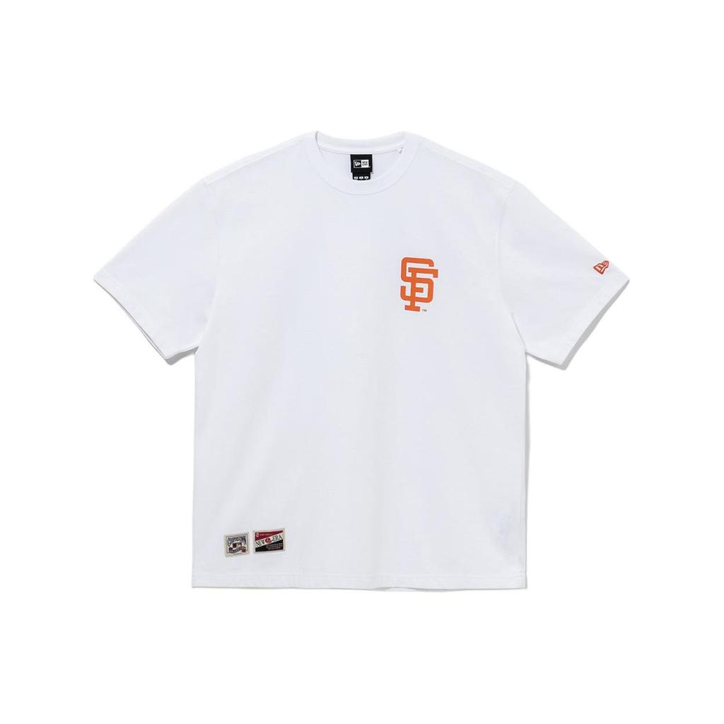 New Era SS24 MLB San Francisco Giants Logo Letter Print Crew Neck Short Sleeve T-Shirt Unisex Tops White 14179186