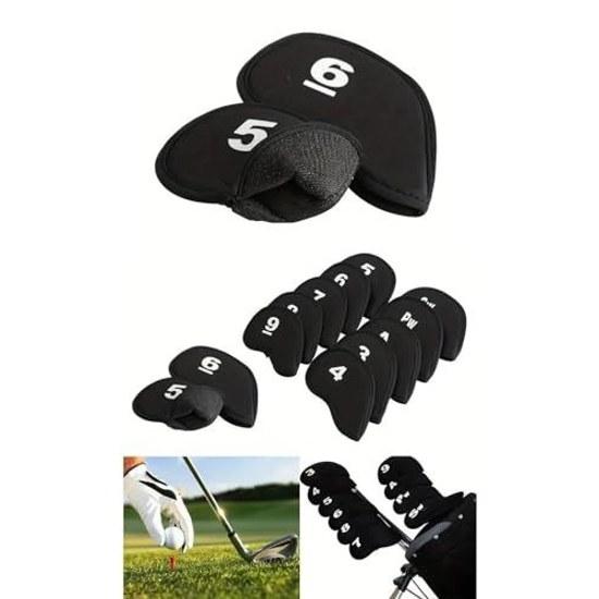 Golf iron cover head (3-9 Pw Sw) set 10 lightweight numbered protection covers