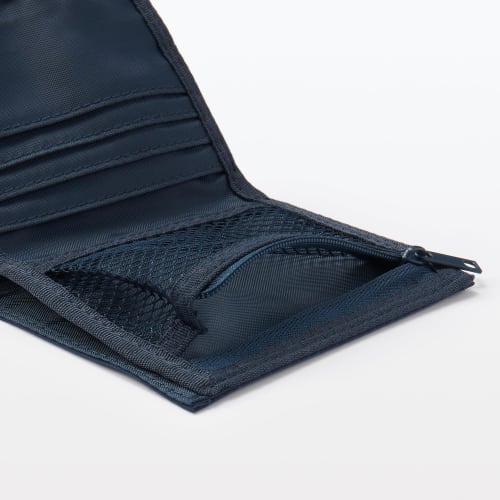 MUJI Polyester Travel Wallet Navy Approx. 11 X 9.5cm Ohg83a3s
