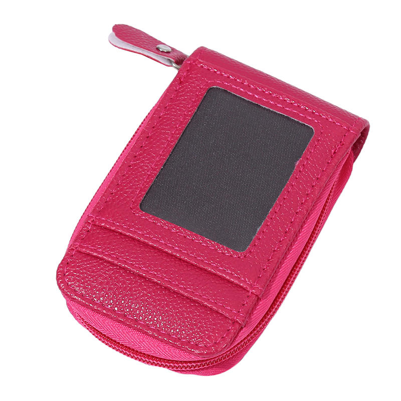 Męski Portfel Moda Damski Mini Portfel ze Skóry PU ID Etui na Karty Kredytowe Portmonetka Blokowanie RFID Kieszeń na Zamek Męska Torba Wielokartowy Zamek