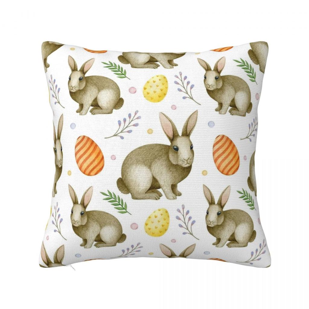 Easter Rabbit Bunny Pillowcases Sofa Cute Cushion Cover Funny Home Decoration Throw Pillow Case 40*40