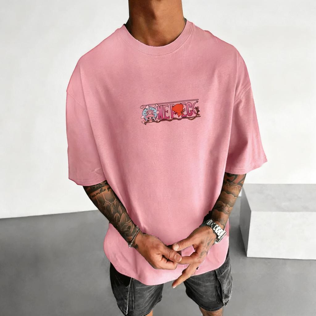 Bandai One Piece Luffy Zoro Stampa Cotone Manica Corta Estate 2026 Traspirante Uomo Donna Vestibilità Larga Sportiva Moda Maglietta