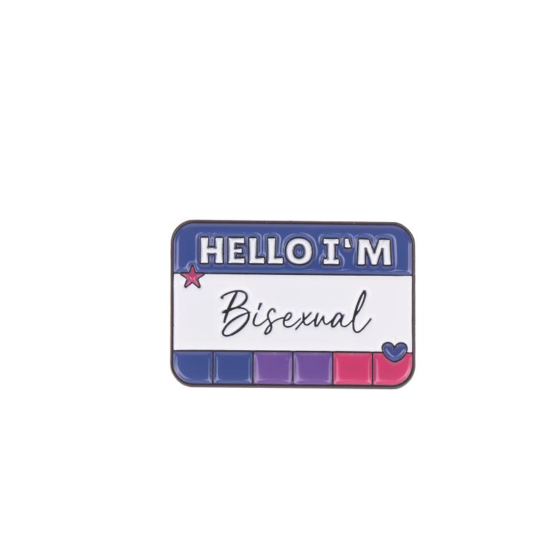

Hello I M Enamel Pins Bi Pan Asexual Trans Gay Lesbian Brooches Lapel Badges Pride Rainbow Color Dialog Box Jewelry E