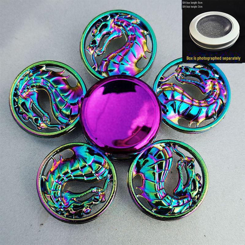 Leuchtendes, buntes Fingergyroskop aus Metall – cooles Dekompressionsspielzeug als Geschenk für Jungen und Schüler