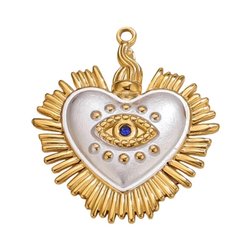 Chic Dubbelfärgad Kärlek Fjäril Hänge Berlock Rostfritt Stål Accessoar För Dagligt Bruk Speciella Tillfällen