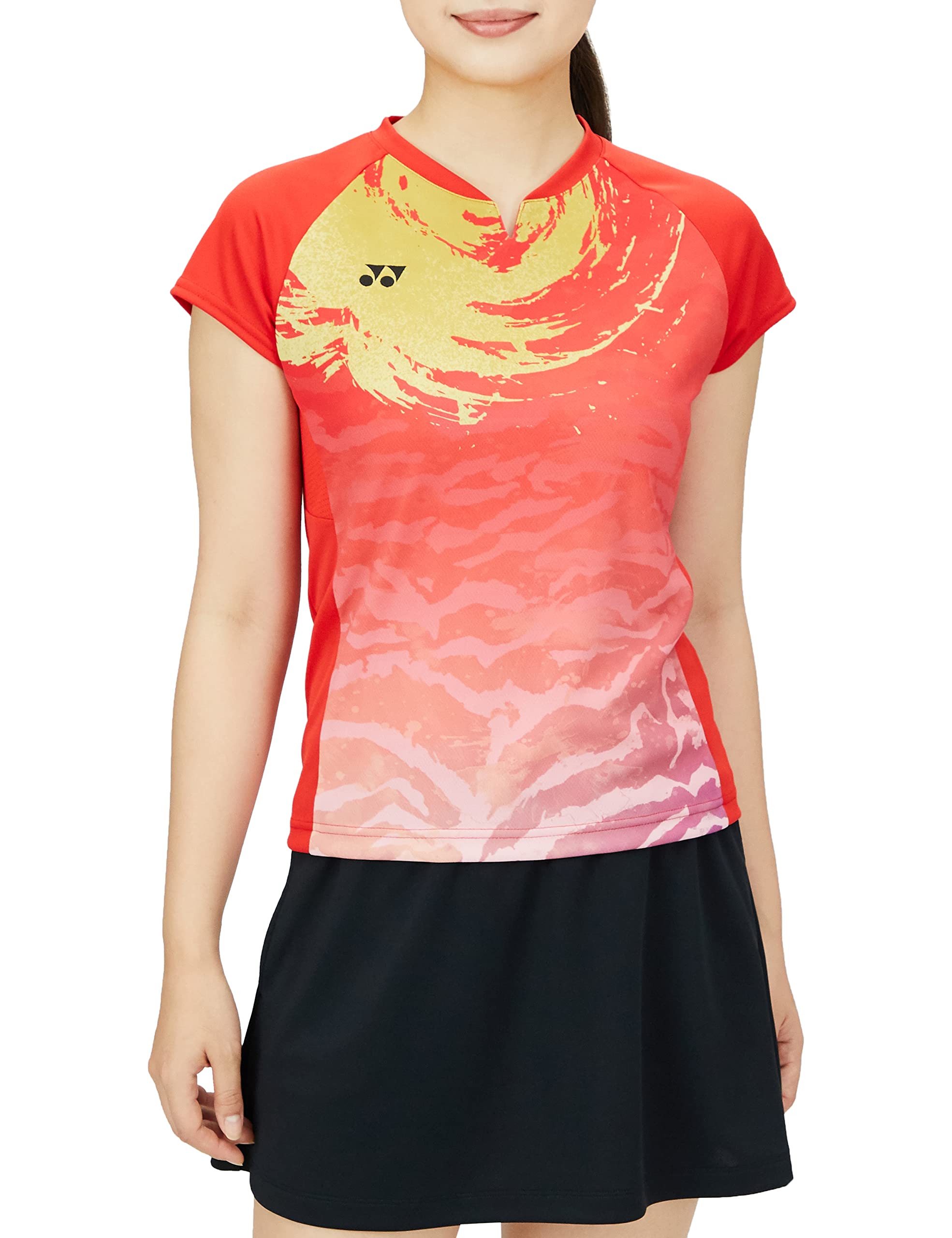 

Short Sleeve Shirt Game Shirt Sunset Red M [Yonex] Women s (496)