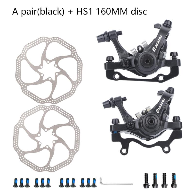 ZOOM DB680 Bicycle Brakes Mtb Mechanical Disc Brake Set For Mountain Bike Electric Scooter Caliper With Rotor 160mm Cycling